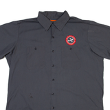 DICKIES Flying Fish Mens Plain Shirt Grey XL