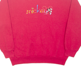 DISNEY Mickey Mouse Womens Sweatshirt Red USA L