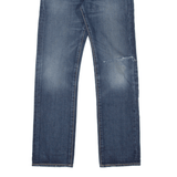 LEVI'S 513 Jeans Distressed Mens Blue Slim Straight Stone Wash W28 L30