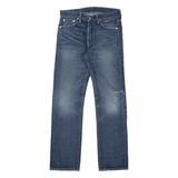 LEVI'S 513 Jeans Distressed Mens Blue Slim Straight Stone Wash W28 L30