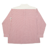 GRACHIEN Mens Shirt Red Check Long Sleeve 2XL