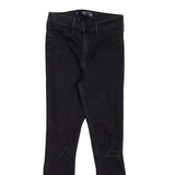 HOLLISTER High Rise Crop Distressed Womens Jeans Black Slim Skinny W26 L26