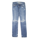 HOLLISTER Erin Distressed Womens Jeans Blue Slim Skinny Stone Wash W24 L33