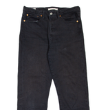 LEVI'S Wedgie BIG E Womens Jeans Black Relaxed Skinny W28 L26