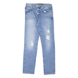 SUPERDRY Distressed Mens Jeans Blue Slim Skinny Stone Wash W30 L32