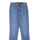 LANDS END Womens Jeans Blue Slim Straight Stone Wash W27 L32