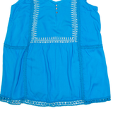 MONSOON BEACH Womens Camisole Top Blue V-Neck Sleeveless S
