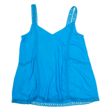 MONSOON BEACH Womens Camisole Top Blue V-Neck Sleeveless S