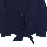 PHASE EIGHT Shawl Womens Top Blue 3/4 Sleeve UK 10