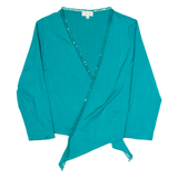 PHASE EIGHT Shawl Womens Top Blue 3/4 Sleeve UK 10