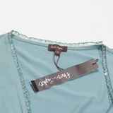 PHASE EIGHT Shawl Womens Top Blue 3/4 Sleeve UK 10