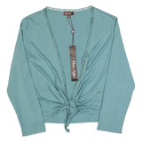 PHASE EIGHT Shawl Womens Top Blue 3/4 Sleeve UK 10