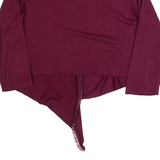 PHASE EIGHT Shawl Womens Top Maroon 3/4 Sleeve UK 12