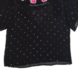 MONSOON Sheer Womens Blouse Black UK 12