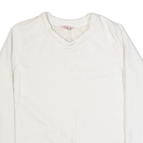 JOULES Womens Top White Long Sleeve UK 10