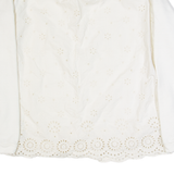 JOULES Womens Top White Long Sleeve UK 10