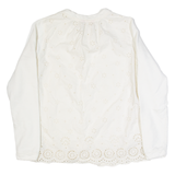 JOULES Womens Top White Long Sleeve UK 10