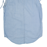 ALL SAINTS Womens Off Shoulder Vest Blue Collared Sleeveless UK 10