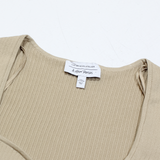 & OTHER STORIES LOS ANGELES ATELIER Womens Top Beige V-Neck S