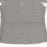 PHASE EIGHT Womens Printed Top White Off Shoulder Chevron UK 18