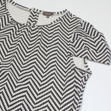 PHASE EIGHT Womens Printed Top White Off Shoulder Chevron UK 18