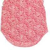 DKNY Womens Printed Shirt Red High Neck Sleeveless Crazy Pattern M