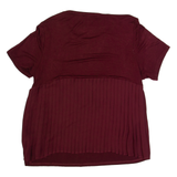 DKNY Womens Bardot Top Maroon L