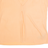 MASSIMO DUTTI Womens Top Pink V-Neck Sleeveless Viscose L