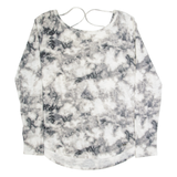 HOLLISTER Tie-Dye Womens Top Grey Long Sleeve S