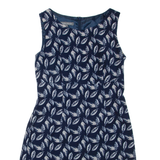 LAURA ASHLEY Womens Day Dress Blue Floral Sleeveless Knee Length UK 8