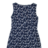 LAURA ASHLEY Womens Day Dress Blue Floral Sleeveless Knee Length UK 8