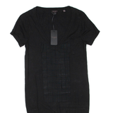 TED BAKER Womens Jumper Dress Black Short Sleeve Knee Length XS