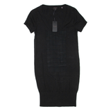TED BAKER Womens Jumper Dress Black Short Sleeve Knee Length XS