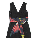 TED BAKER Womens Mini Dress Black Viscose Floral Sleeveless Short S