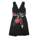 TED BAKER Womens Mini Dress Black Viscose Floral Sleeveless Short S