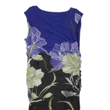 PHASE EIGHT Womens Bodycon Dress Black Floral Sleeveless Knee Length M