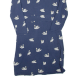 BODEN Swan Womens Day Dress Blue Viscose Long Sleeve Short UK 12
