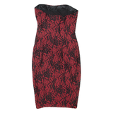 FRENCH CONNECTION Womens Mini Dress Red Floral Sleeveless Short UK 8