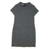 LAURA ASHLEY Womens Day Dress Grey Short Sleeve Knee Length S