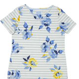 JOULES Womens T-Shirt Dress White Floral Short Sleeve Knee Length UK 14