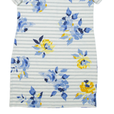 JOULES Womens T-Shirt Dress White Floral Short Sleeve Knee Length UK 14