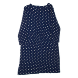JOULES Womens Day Dress Blue Viscose Spotted Knee Length UK 12