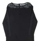 REISS Womens Day Dress Black Long Sleeve Knee Length UK 10