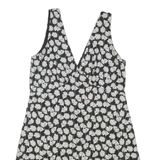 GAP Womens Day Dress Black Floral Sleeveless Short M