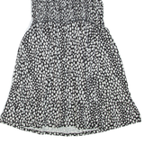 MINT VELVET Womens Mini Dress Black Spotted Sleeveless Short L