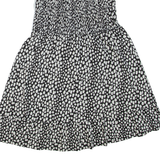 MINT VELVET Womens Mini Dress Black Spotted Sleeveless Short L