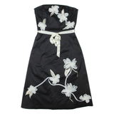 COAST Womens Fit & Flare Dress Black Sleeveless Knee Length S