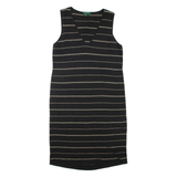 LAUREN RALPH LAUREN Womens Day Dress Black Striped Sleeveless Knee Length L