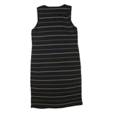 LAUREN RALPH LAUREN Womens Day Dress Black Striped Sleeveless Knee Length L