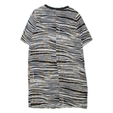 HOBBS LONDON Womens Day Dress Black Viscose Striped Knee Length UK 10